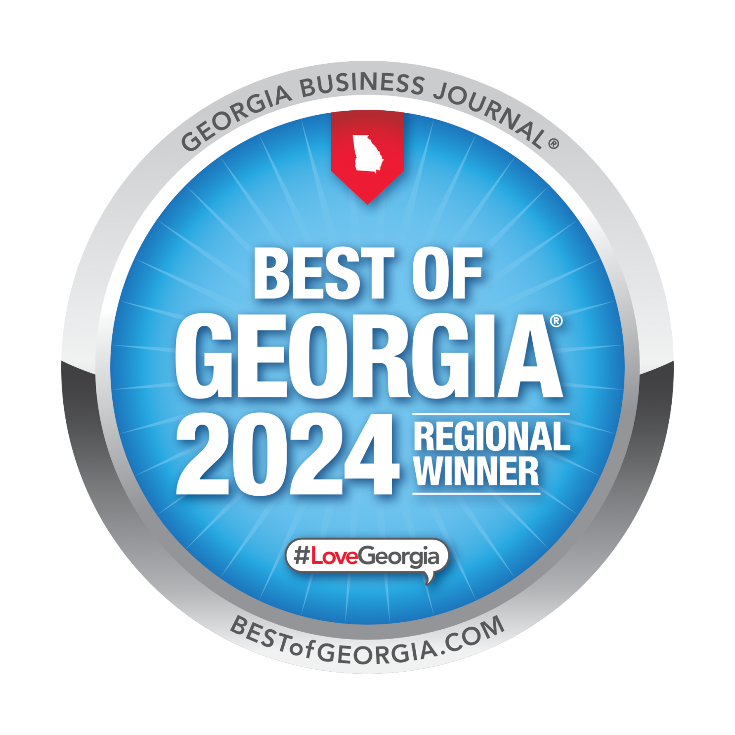 Best of Georgia 2024 Regional Winner medallion, Georgia Business Journal